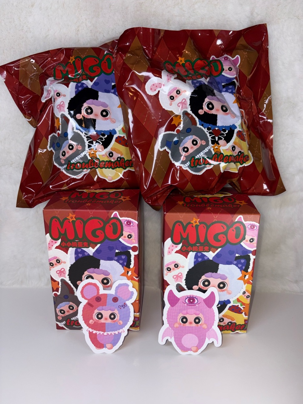 MIGO Troublemaker Set of 2 Confirmed Double Sided Bear & Monsters Appear